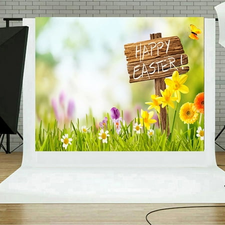 Image of Fnochy Cyber 2023 Monday Deals 2023 Clearance Easter Day Theme Vinyl Photography Custom Photo Background Props L Shaped Desk