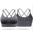 thumbnail image 4 of Levmjia Cute Sports Bras For Women Wireless Seamless Nylon Bra Adjustable Straps Front Closure Breathable Shaping Comfort Yoga Home 1-Pack Black Beige S-XXL, 4 of 5