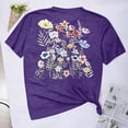 thumbnail image 5 of Aloohaidyvio Graphic T Shirts for Women,Summer Women's Boho Flower Crew Neck T Shirt 2024 Spring Vintage Flowers Printed Shirt Colorful Wildflower Casual Botanical Tops Tee, 5 of 5