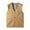 Khaki, variant on WREESH Fashion Vest Men'S Denim Multi Pocket Fishing Shoulder V-Neck Four Season Jacket Olive Green