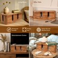 thumbnail image 3 of Caja organizadora de cables de madera de mango Luxe Designs, 3 of 9