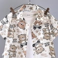 thumbnail image 5 of Ramiter Toddler Boys Summer Outfits Toddler Kids Baby Boy Summer Clothes Sets 1T 2T 3T 4T 5T Letter Print Short Sleeve Tops Camouflage Shorts Outfits(Brown,18-24 Months), 5 of 5