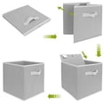 thumbnail image 6 of Amak Inc Fabric Storage Cube Bin, Foldable Closet Organizer Box with Handle for Clothes, Toys, Books & Home Storage Pack of 03, 6 of 6