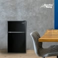 Arctic King 3.2 Cu ft Two Door Mini Fridge with Freezer, Black, EStar