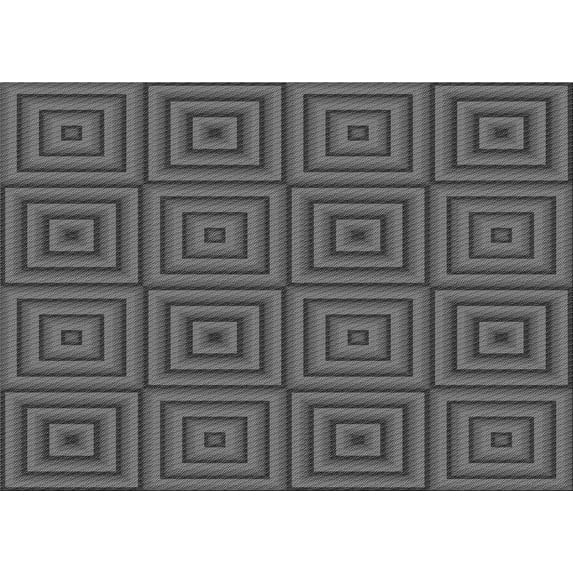 Ahgly Company Indoor Rectangle Patterned Gray Area Rugs, 2' x 5'