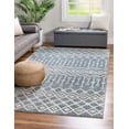 thumbnail image 1 of Rugs.com Eco Trellis Collection Rug – 8' x 10' Harbor Blue Medium Rug Perfect For Living Rooms, Large Dining Rooms, Open Floorplans, 1 of 9