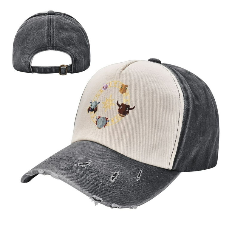 Digimon Crests Baseball Caps Cowboy Colorblock Washed Dad Hat - Main Image