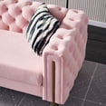 thumbnail image 5 of Modern Tufted Velvet Living Room Sofa, 84.25''W Couch,Pink, 5 of 10