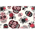 thumbnail image 1 of EREHome Funny Skull Roses Placemat Plate Holder Set of 4, Table Mats Protector 12x18 inch, 1 of 5