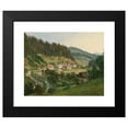 thumbnail image 2 of Ludwig Halauska 14x12 Black Modern Framed Museum Art Print Titled - A View of Waidhofen an Der Ybbs (The House of Scythe Manufacturer Baron Winkler) (1849), 2 of 5