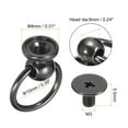 thumbnail image 2 of Unique Bargains 6x8mm Ball Head Stud Rivets Screw Back with O Ring, 12Pack Button Nipple Rivet, Metallic Black, 2 of 4