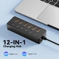 thumbnail image 4 of OWNTECH 12-Port USB 2.0 Hub, 6 USB-A & 6 USB-C Ports, USB Splitter Expansion Adapter for Laptop, Desktop PC, 4 of 7