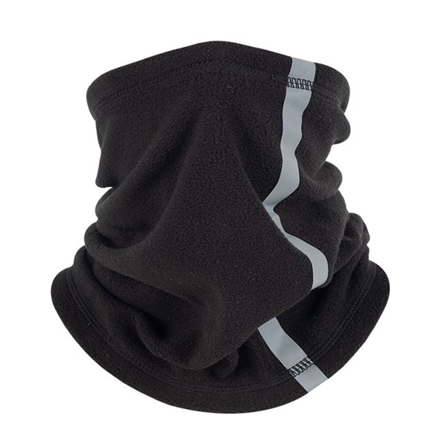 Cuello Babero Cálido. Tmvgtek Bufanda De Cuello De Lana Cálida Para Invierno Al Aire Libre Cubierta De Cuello De Esquí Reflectante (Negro)