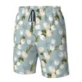 thumbnail image 4 of Balery Tulips Flowers Traje de Baño Estilo Hawaiano para Hombre, Shorts de Secado Rápido con Bolsillos-Large, 4 of 6