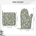 thumbnail image 3 of Disketp Retro Hippie Groovy Mushroom Oven Mitts and Potholders BBQ Gloves-Oven Mitts and Pot Holders with Recycled Infill Silicone Non-Slip Cooking Gloves for Cooking Baking Grilling, 3 of 8