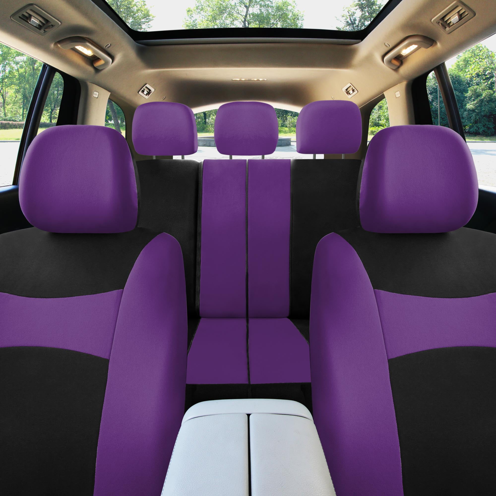 FH Group Light & Breezy Universal Full Set Car Seat Covers, Combo Set & Air Freshener