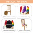 thumbnail image 4 of Summer Popsicles Seat Covers for Dining Room Chairs Set Of 4,Stretch Printed Washable Chair Seat Cover with Elastic Ties and Button,Removable Waterproof Couch Cushion Covers, 4 of 6