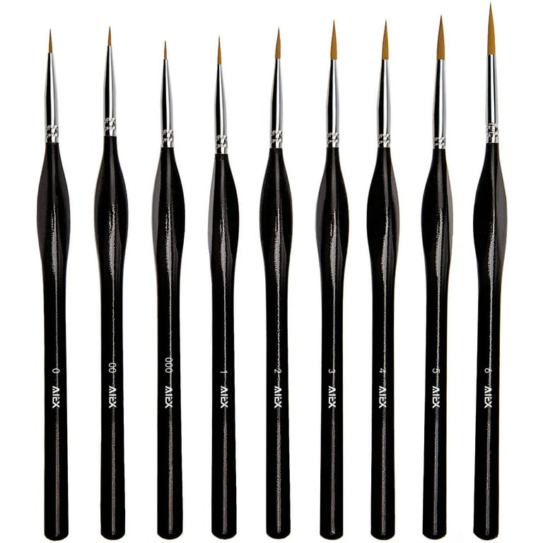 11pcs/set Professional Detail Paint Brush Fine Pointed Tip Miniature  Brushes For F1FB - AliExpress