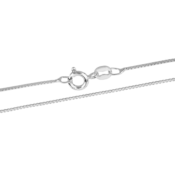 Stylishly Sleek 0.5 mm Box Chain 20 Inch Sterling Silver Necklace