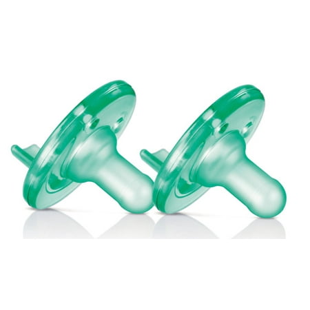 Philips Avent Soothie Pacifier, 0-3 months, Green, 2 pack, (Best Pacifier For Reflux)