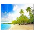 thumbnail image 1 of Beach Ocean Ceramic Tile Mural Kitchen Backsplash Bathroom Shower, 400073-M54, 1 of 3