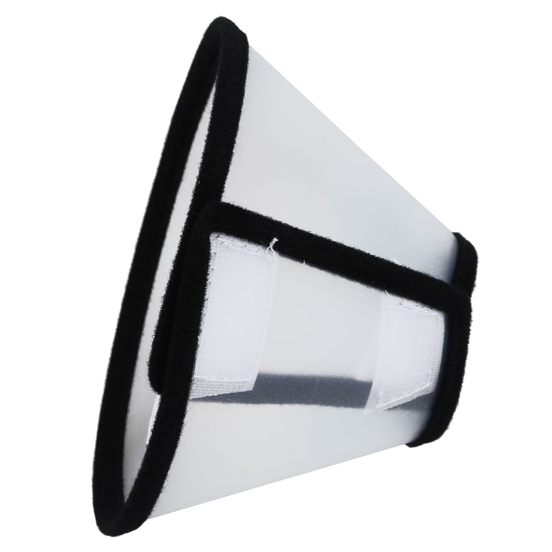 Elizabethan Dog Cat Pet Wound Healing Cone E- Collar White with Black