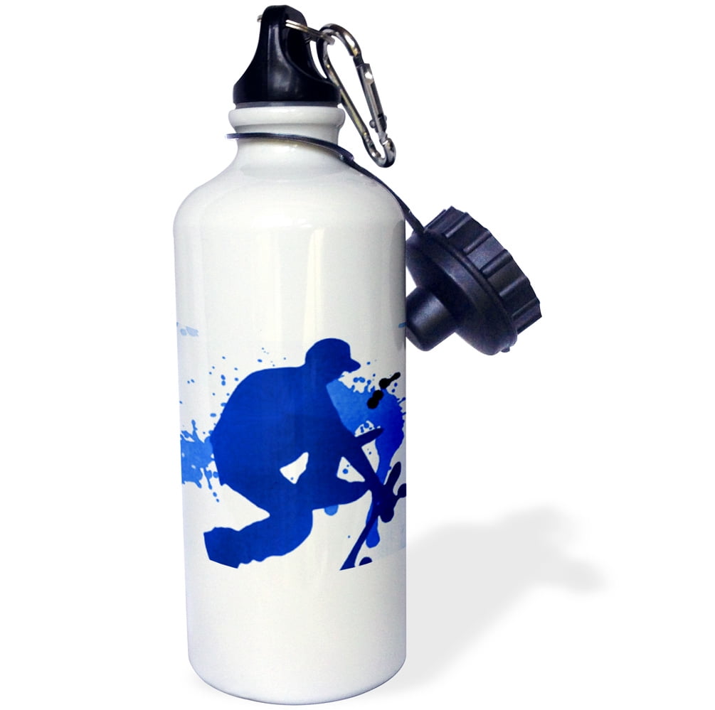 3dRose Skate Boarder Blue, Sports Water Bottle, 21oz by Supplier Generic