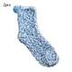thumbnail image 1 of Guardurnaity Las mujeres del calor del invierno engrosaron los calcetines calientes de la nieve de la cachemira de las lanas terciopelo inconsútil Medias Azul claro y blanco, 1 of 6