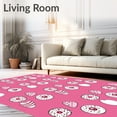 thumbnail image 2 of ODIKA 6'x9' Machine Washable Non-Slip Area Rug, Christmas Bakery Entrance with Frosted Confection Motifs High Traffic Rug, Pink, 651396, 2 of 7