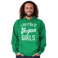 thumbnail image 5 of Date Vegan Girls Funny Vegetarian Gym Hoodie Hooded Sweatshirt Men Brisco Brands X, 5 of 6