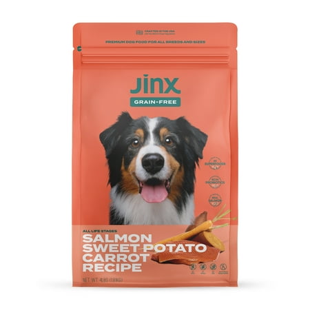 UPC: 0850012112518 | Jinx Salmon  Sweet Potato & Carrot Dry Dog Food  Grain Free  4 lb. Bag