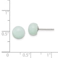thumbnail image 2 of Primal Silver Sterling Silver 8-8.5mm Button Amazonite Post Earrings, 2 of 4