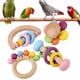 thumbnail image 4 of Uds. Juguete para loros, juguetes para masticar pájaros, juguete de madera colgante, juego de juguetes para loros, 4 of 7