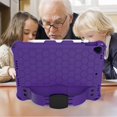 thumbnail image 4 of iPad 10.2 Case with Screen Protector, Dteck Shockproof Case for iPad 8th Generation / iPad 7th Generation with Removable Shoulder Strap/Hand Strap/Pencil Holder, Heavy Duty Rugged Case, Purple/Black, 4 of 6