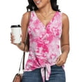 thumbnail image 2 of FIUFY Womens Tank Tops Sleeveless Button Down Shirts V Neck Tie Front Knot Tunic Blouses, 2 of 4
