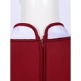 thumbnail image 5 of iEFiEL Women's Cheer Leader Costume Uniform Crop Top with Pleated Mini Skirt Cheerleading Dress Outfit Wine Red XL, 5 of 7