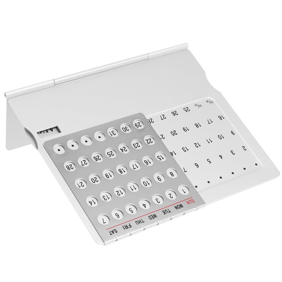 WRISTBIQUE Desktop Calendar Metal Interchangeable Date Modern Design 1Set