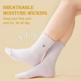 thumbnail image 5 of Bocaoying  6 Pack Women's Ruffle Socks, Turn-Cuff Casual Crew Socks, Super Soft Breathable Ankle Socks, Cotton Frilly Sock for Women Girl, 5 of 9
