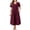 Wine summer dresses for women, variant on Usmixi Summer Dresses for Women Casual Solid Pocket Loose Swing Cotton Linen Button Shirt Dresses 2023 Short Sleeve V-Neck Plain Long Formal Dress Wine l