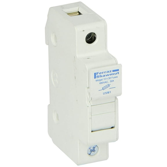 Mersen Fuse Block, Pressure Plate, 30A, Midget USM1