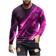 thumbnail image 1 of Blusas y camisas de manga larga y cuello redondo para hombre, camisetas casuales con estampado de moda y cuello redondo, blusas de licra de manga corta para hombre., 1 of 4