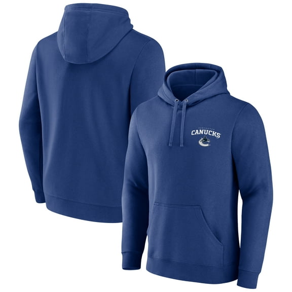 Men's Blue Vancouver Canucks Team Lockup Pullover Hoodie