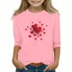 thumbnail image 2 of Blusas y camisas de manga larga con cuello redondo y estampado infantil, manga 3/4/cuello redondo tres cuartos, camisa y top para niños, top de poliéster para niños, 2 of 5