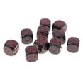 thumbnail image 1 of Dados de plástico para juegos de 16 mm, piezas con puntas para el suministro de juegos de rol. negro rojo, 1 of 9