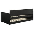 thumbnail image 4 of Pemberly Row Velvet Upholstered Tufted Twin Daybed with Trundle Black, 4 of 8