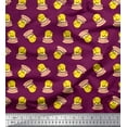 thumbnail image 1 of Soimoi Silk Fabric Cup,Plate & Chick Cartoon Fabric Prints By Yard 42 Inch Wide, 1 of 3