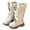 e#109Beige278, variant on CAIVO Warm Winter Boots Girls With Cute Bow Detail Cozy Fuzzy Long Boots Kids Non- Sole Comfortable Solid Color Footwear Cold Weather Outdoor Play Daily Use Cozy Child Shoes