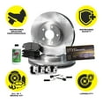 thumbnail image 4 of Hart Brakes Rear Brakes and Rotors Kit |Rear Brake Pads| Brake Rotors and Pads| Semi Metallic Brake Pads and Rotors| Hardware Kit and Brake Sensor - RBB1.63098.52, 4 of 7