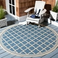 thumbnail image 2 of SAFAVIEH Beach House Richard Geometric Indoor/Outdoor Area Rug, Blue/Creme, 4' x 4' Square, 2 of 10