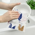 thumbnail image 4 of Rooster Chicken Kitchen Towel Set of 2 Soft Absorbent Decorative Hand Towels Farmhouse Kitchen Decor Tea Towels Farmhouse Dish Towels for Kitchen Drying Bathroom Holiday Home Decor 16"x24", 4 of 6